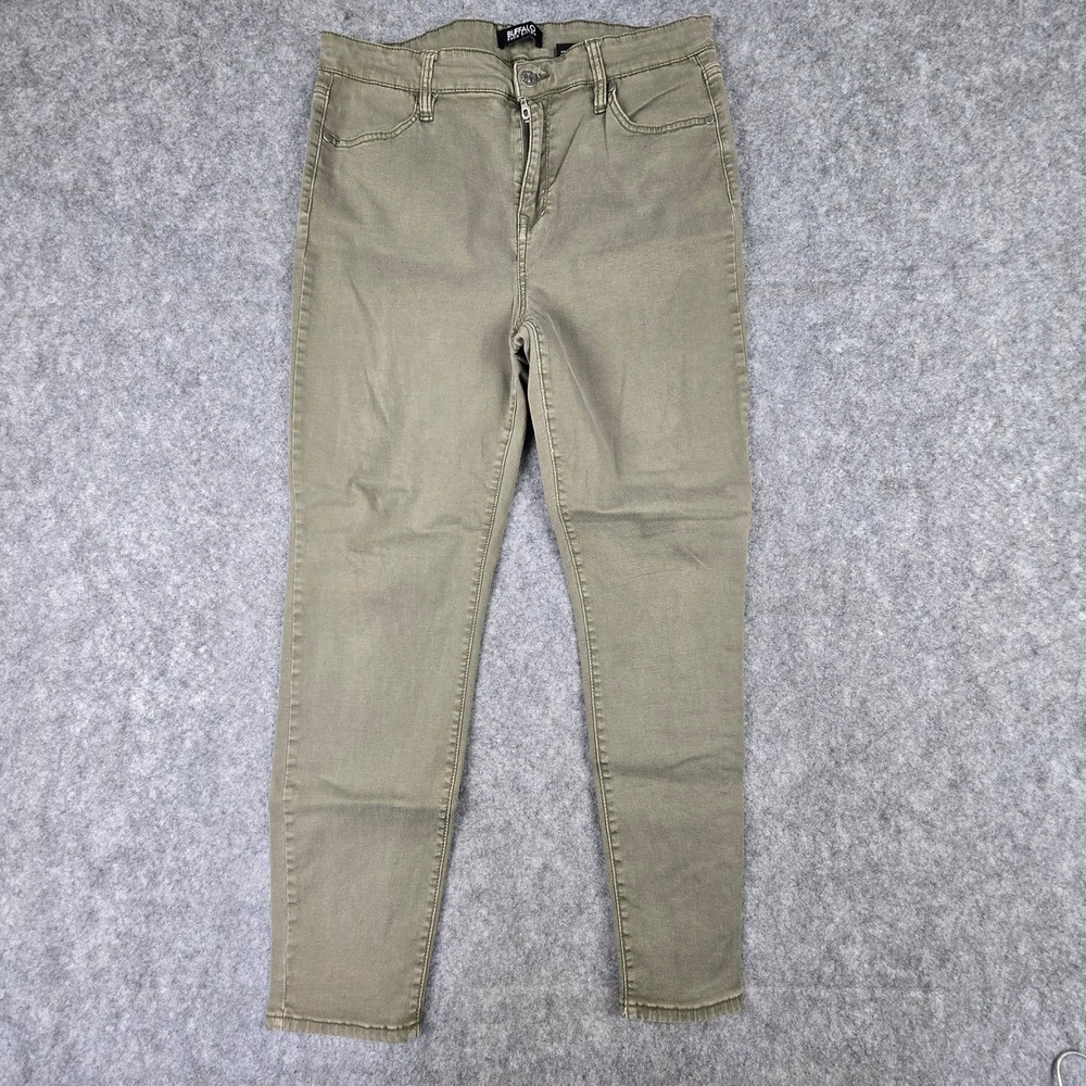 Buffalo David Bitton Havana Jeans Womens 12/32 Olive Green High Rise Skinny Pant